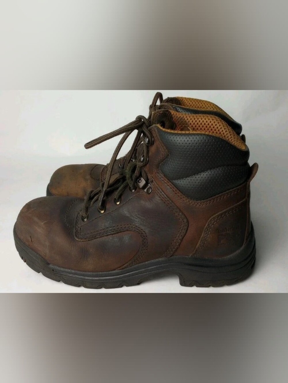 Timberland PRO Brown Leather Women's Work Boots, Composite Toe, Size 9